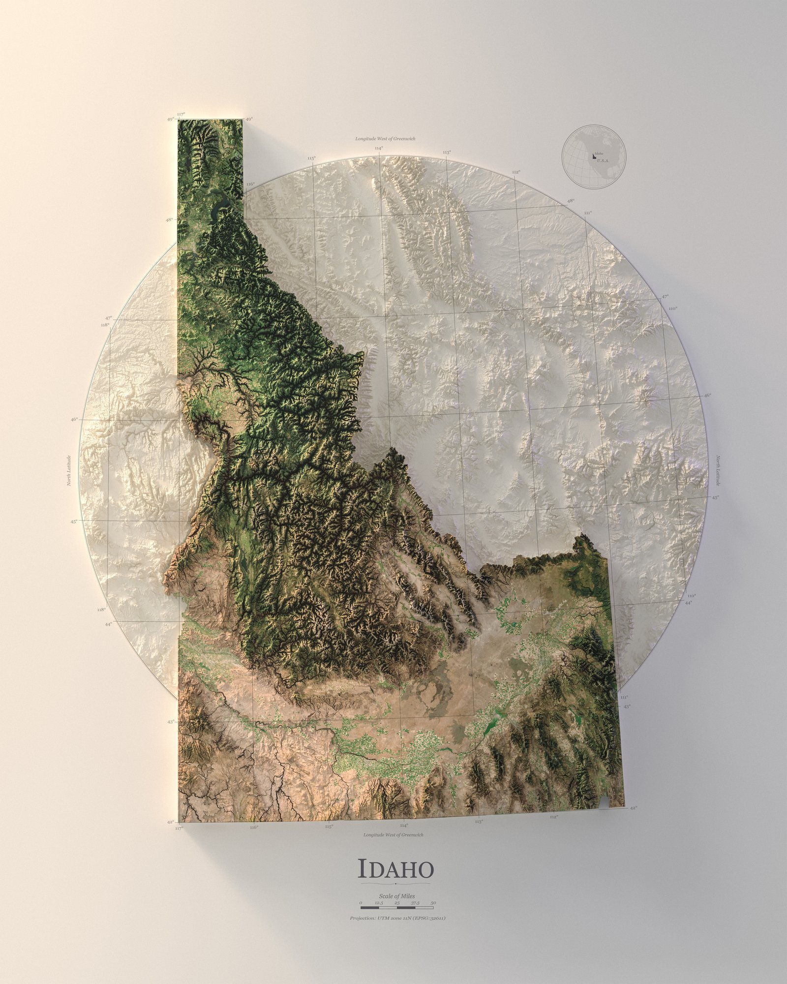 Idaho in Natural Colour