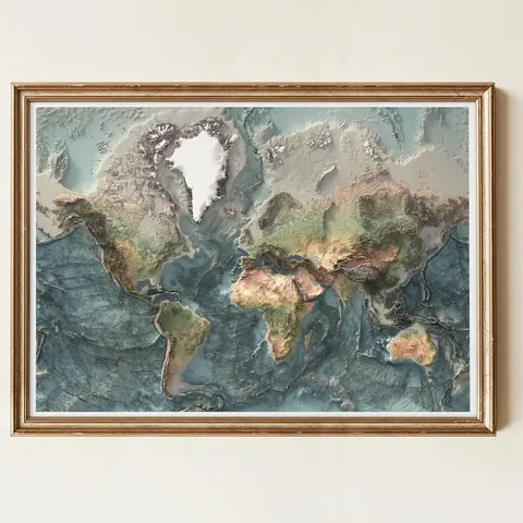 World Satellite Map