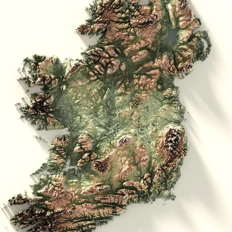 Ireland Topographic Map
