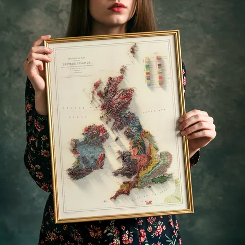 British Isles Topographic Map