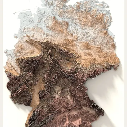 Germany Topographic Map