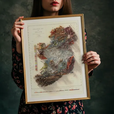 Ireland Geological Map, 1878