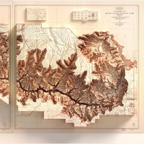 Grand Canyon Topographic Map