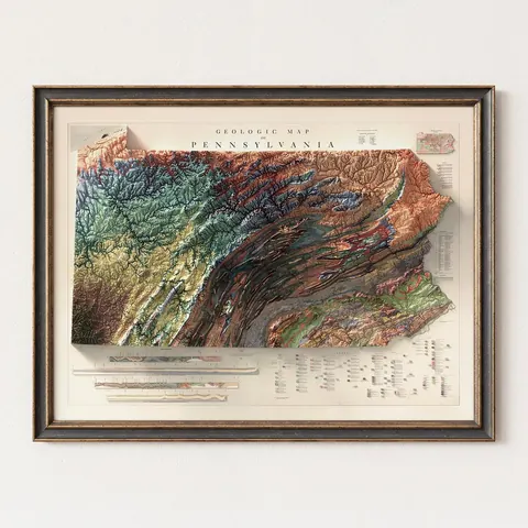 Geological Map of Pennsylvania, 1960