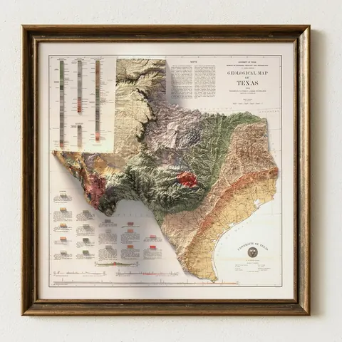 Texas Geological Map, 1916