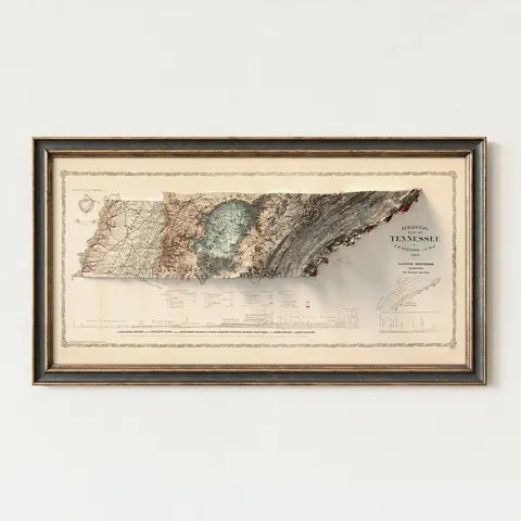 Geological Map of Tennessee, 1869