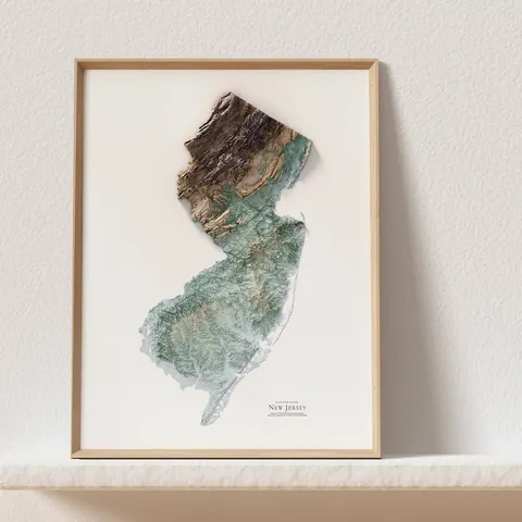 New Jersey Elevation Map