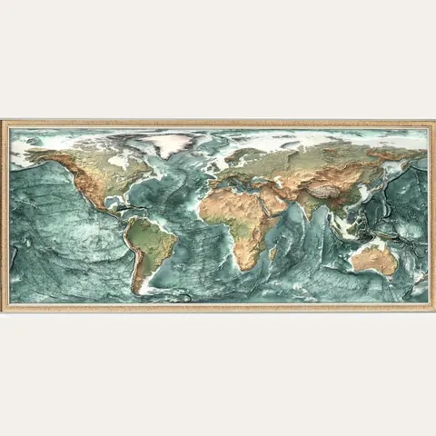 Topographic World Map