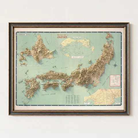 Japan Travel Map, 1949