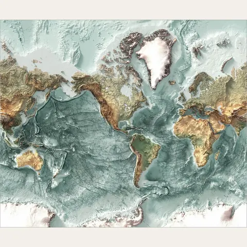 Americas-Centred World Map