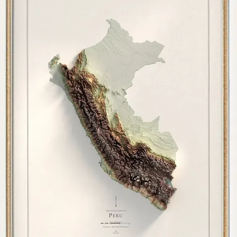 Peru Elevation Map