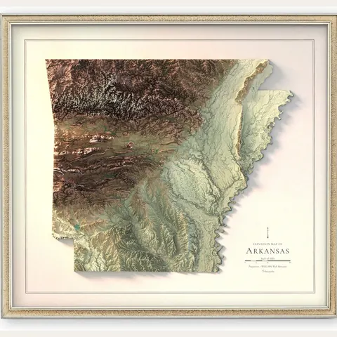 Arkansas Topographic Map