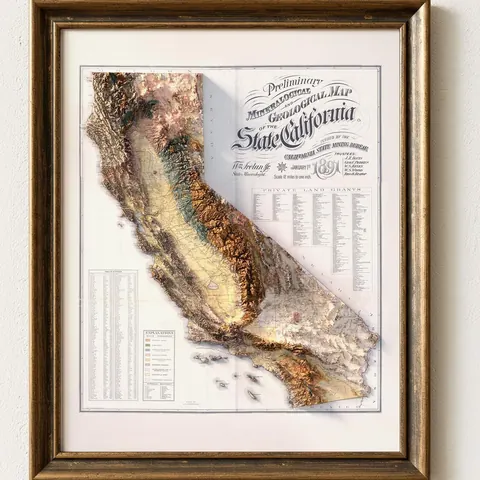 California Geological Map, 1891