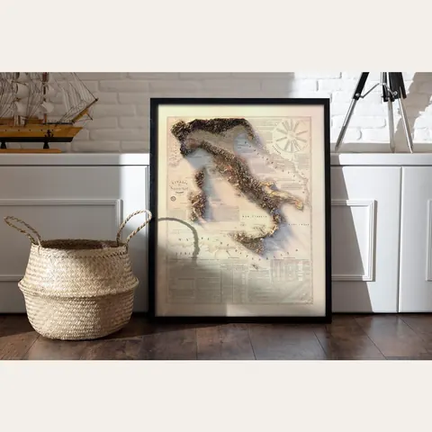 Italy Topographic Map