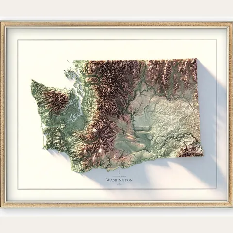 Washington Elevation Map