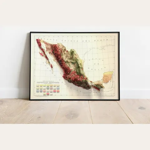 Geological Map of Mexico, 1921
