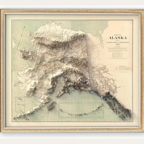 Alaska Topographic Map, 1909