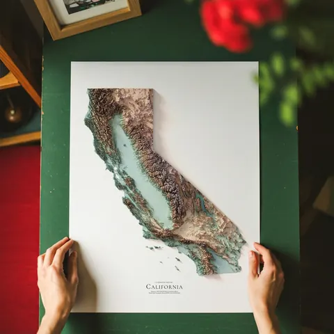 California State Topographic Map