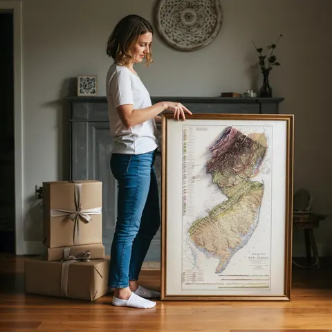 New Jersey Vintage Map