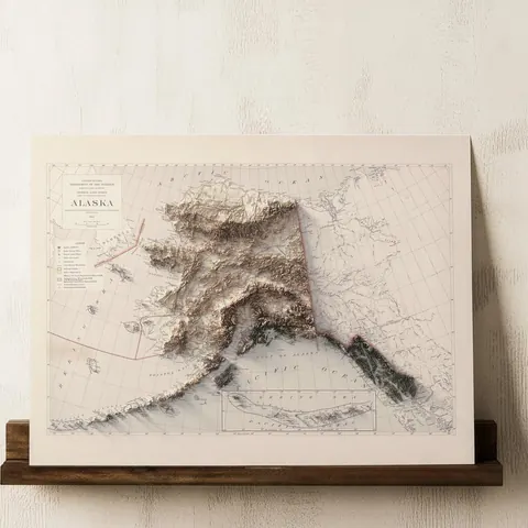 Alaska Vintage Map