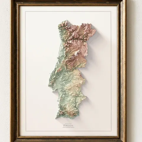 Portugal Topographic Map