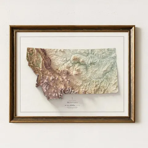 Montana Elevation Map