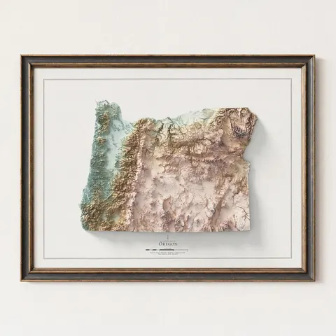 Oregon Elevation Map
